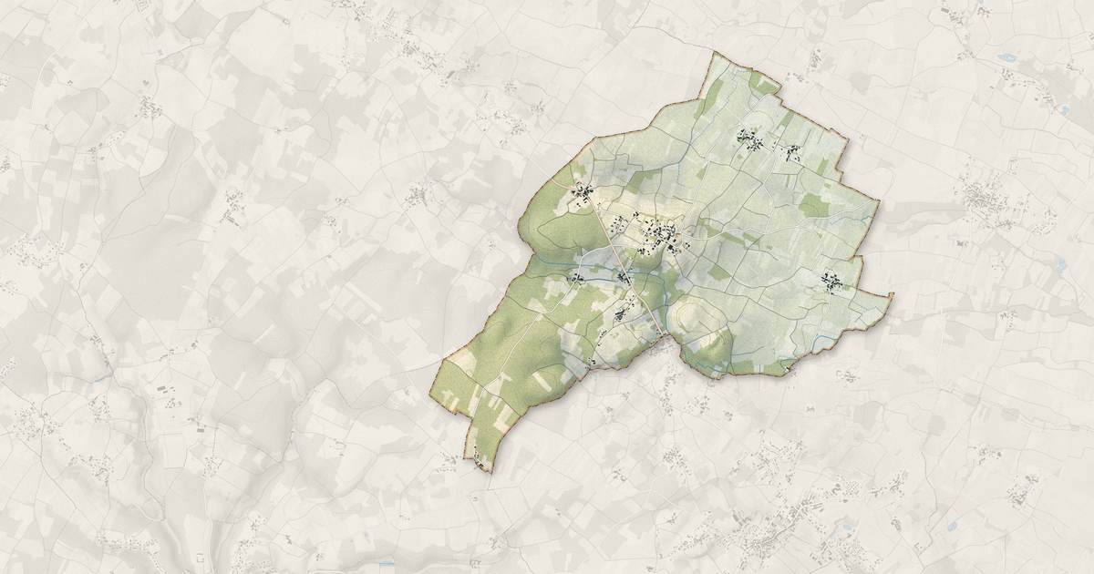 Portrait cartographique de Villars-les-Bois : relief, eau, forêts, bâti et voies, calculés à partir des données de l'IGN