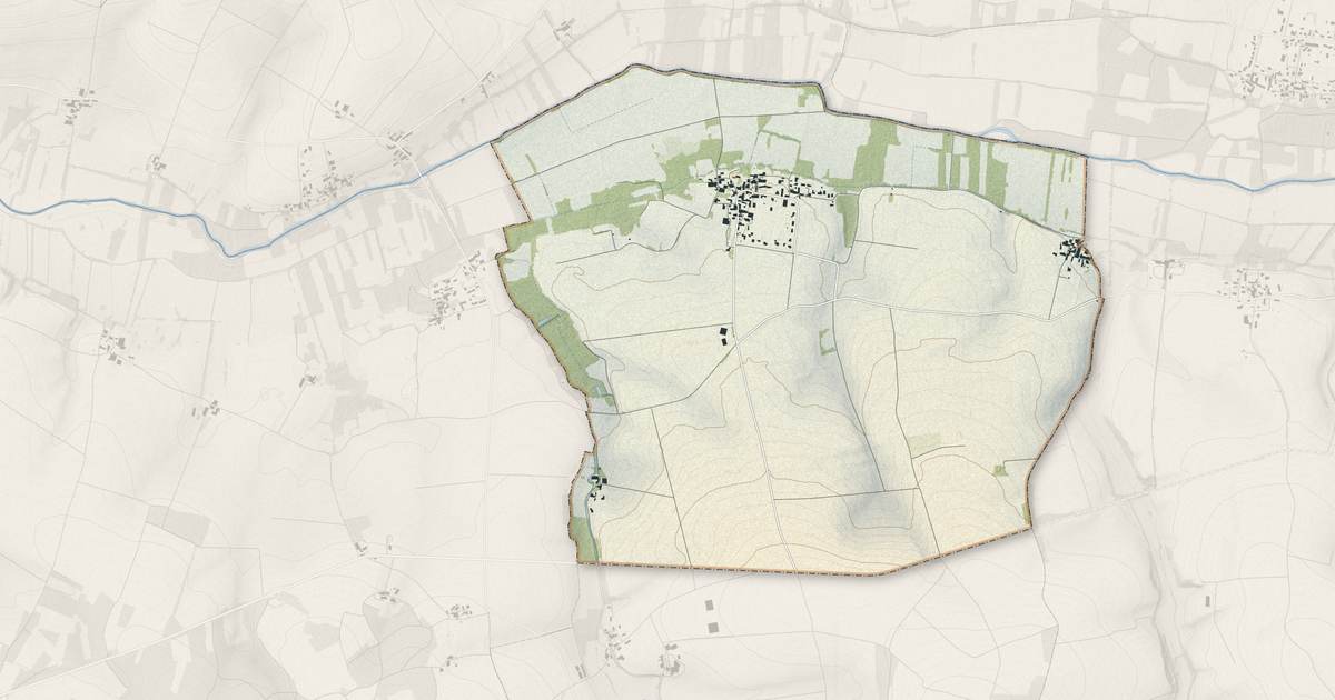 Portrait cartographique de Voissay : relief, eau, forêts, bâti et voies, calculés à partir des données de l'IGN