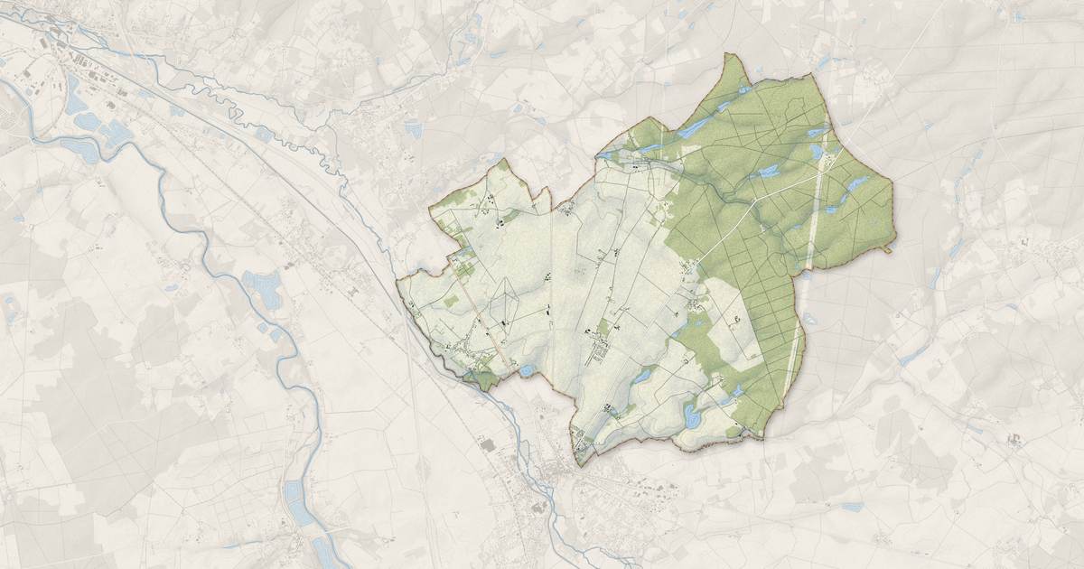 Portrait cartographique de Allouis : relief, eau, forêts, bâti et voies, calculés à partir des données de l'IGN