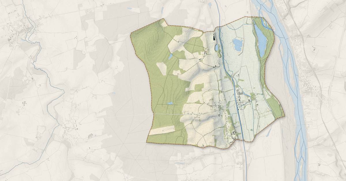 Portrait cartographique de Argenvières : relief, eau, forêts, bâti et voies, calculés à partir des données de l'IGN