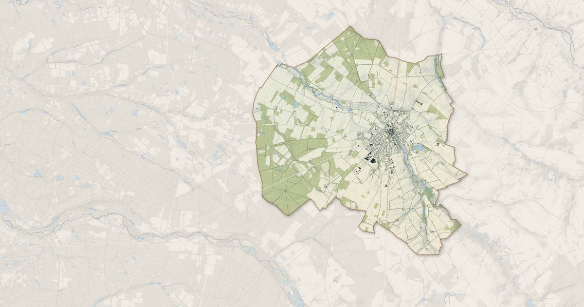 Portrait cartographique de Aubigny-sur-Nère : relief, eau, forêts, bâti et voies, calculés à partir des données de l'IGN