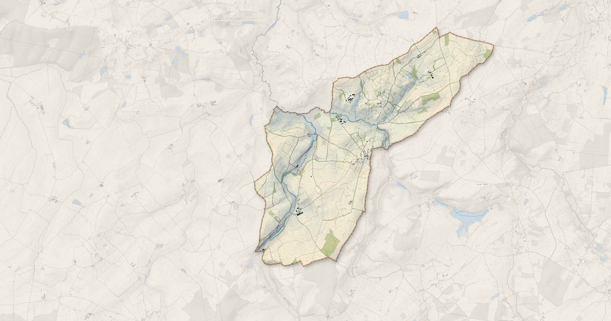 Portrait cartographique de Beddes : relief, eau, forêts, bâti et voies, calculés à partir des données de l'IGN