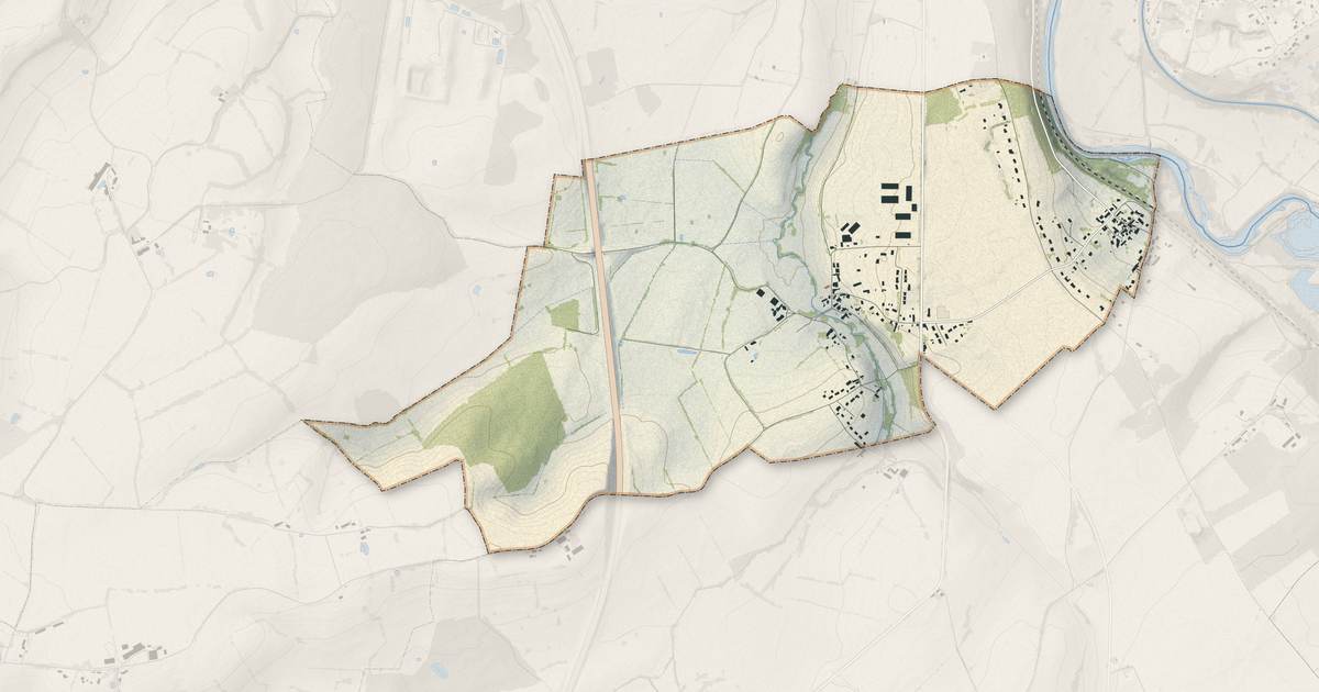 Portrait cartographique de Bouzais : relief, eau, forêts, bâti et voies, calculés à partir des données de l'IGN