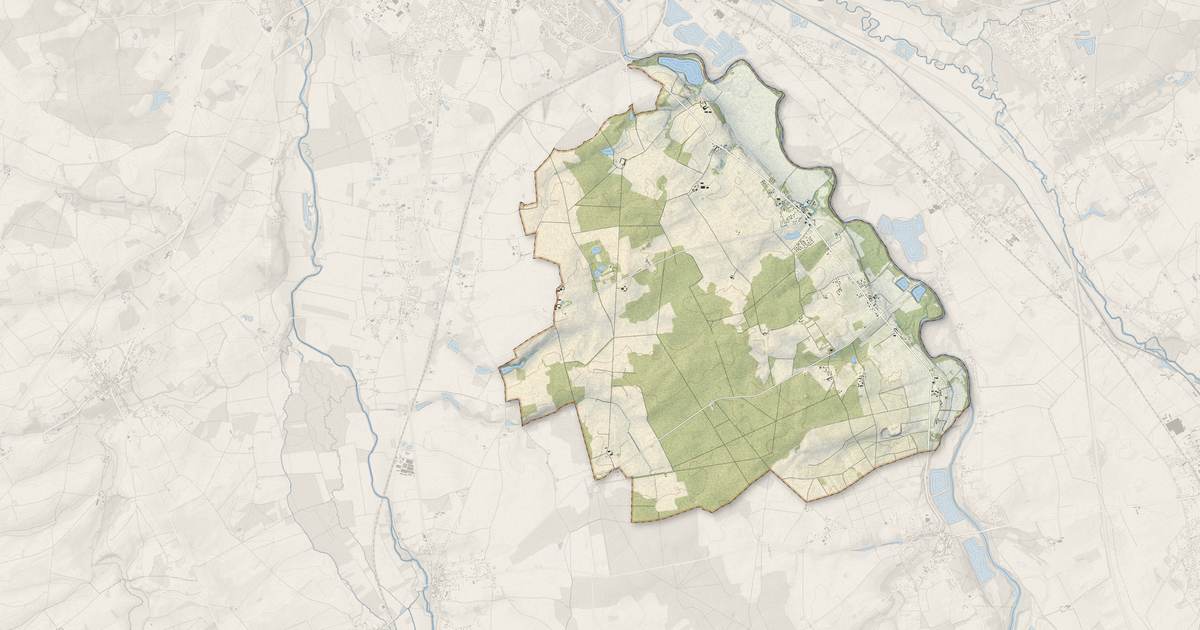 Portrait cartographique de Brinay : relief, eau, forêts, bâti et voies, calculés à partir des données de l'IGN