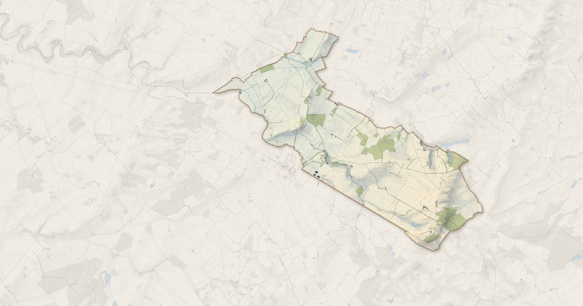 Portrait cartographique de Charly : relief, eau, forêts, bâti et voies, calculés à partir des données de l'IGN