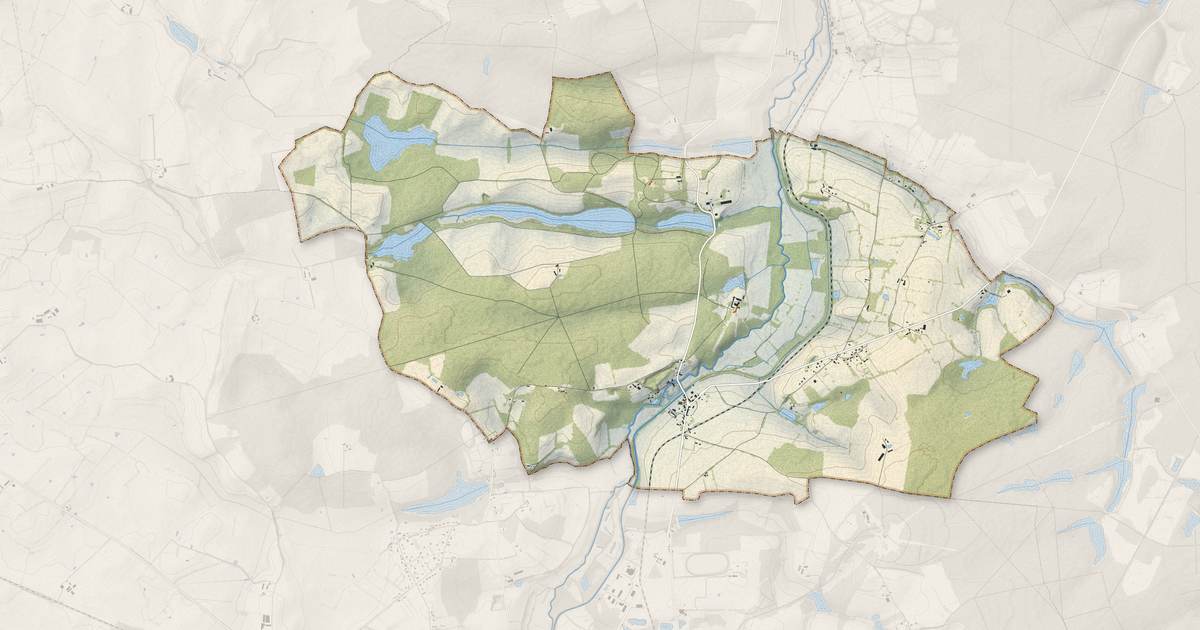 Portrait cartographique de Le Chautay : relief, eau, forêts, bâti et voies, calculés à partir des données de l'IGN