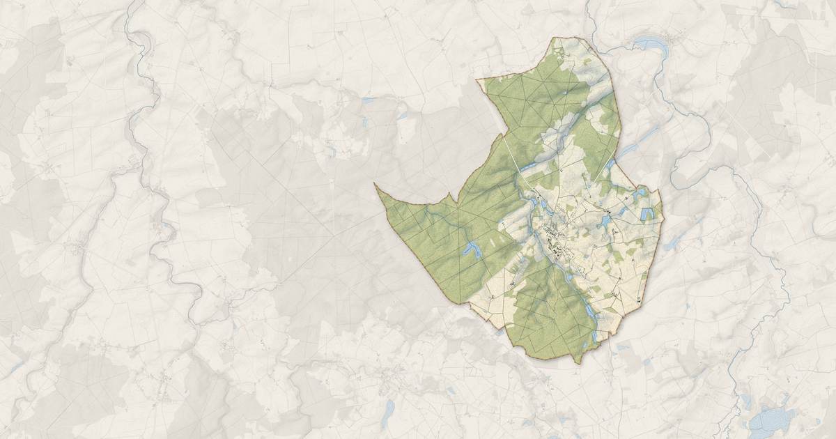 Portrait cartographique de Chezal-Benoît : relief, eau, forêts, bâti et voies, calculés à partir des données de l'IGN