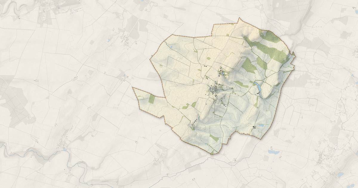 Portrait cartographique de Cornusse : relief, eau, forêts, bâti et voies, calculés à partir des données de l'IGN