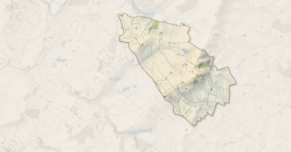 Portrait cartographique de Croisy : relief, eau, forêts, bâti et voies, calculés à partir des données de l'IGN