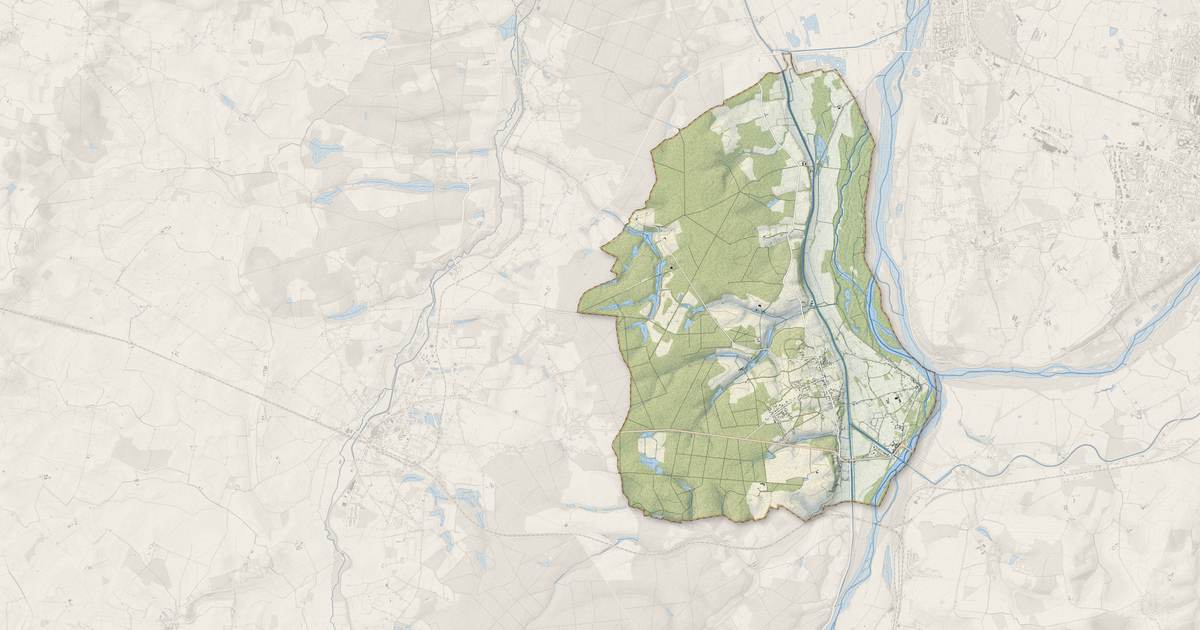 Portrait cartographique de Cuffy : relief, eau, forêts, bâti et voies, calculés à partir des données de l'IGN
