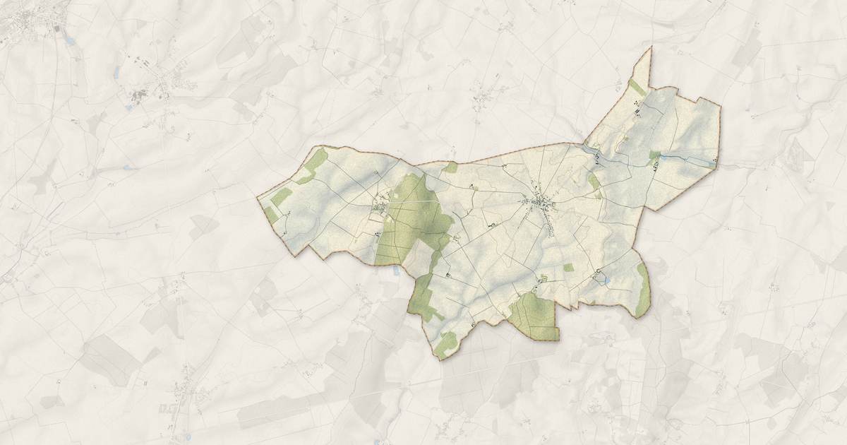 Portrait cartographique de Étréchy : relief, eau, forêts, bâti et voies, calculés à partir des données de l'IGN