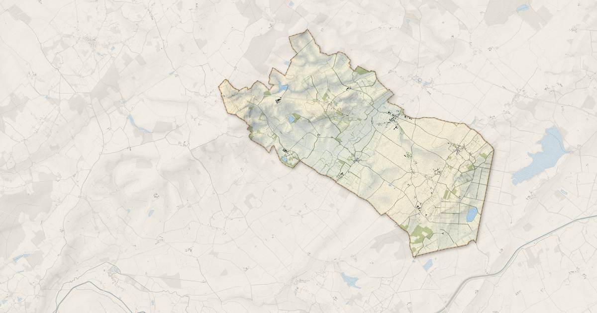 Portrait cartographique de Givardon : relief, eau, forêts, bâti et voies, calculés à partir des données de l'IGN