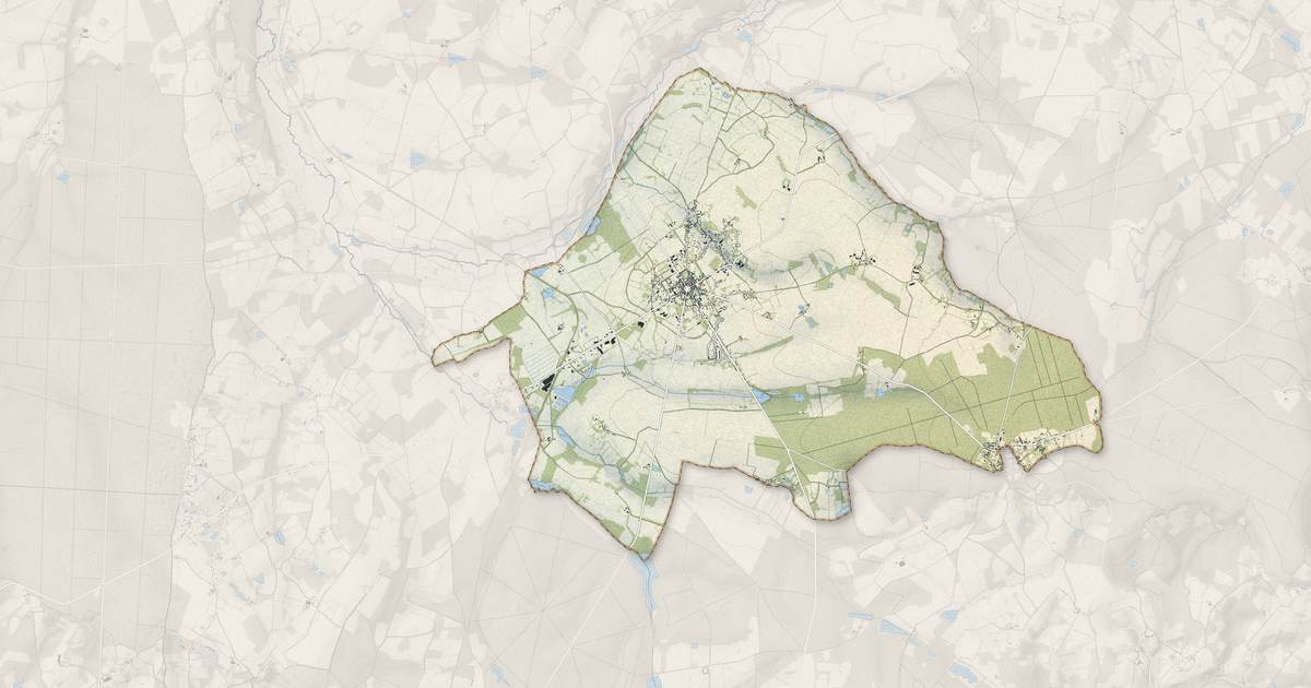 Portrait cartographique de Henrichemont : relief, eau, forêts, bâti et voies, calculés à partir des données de l'IGN