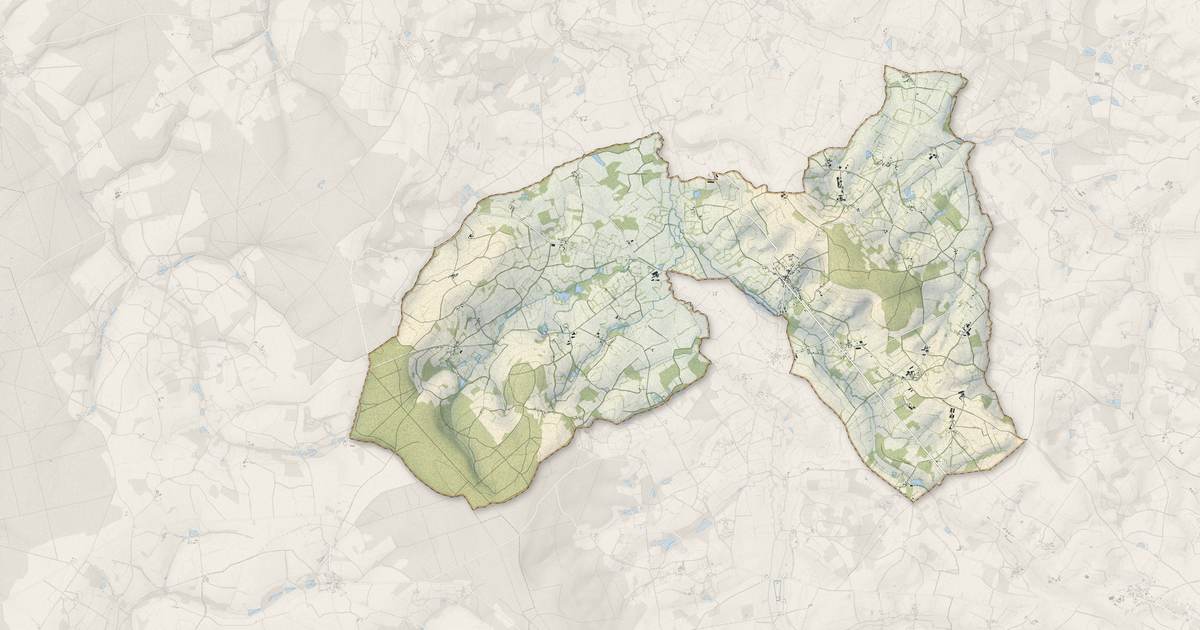 Portrait cartographique de Jars : relief, eau, forêts, bâti et voies, calculés à partir des données de l'IGN