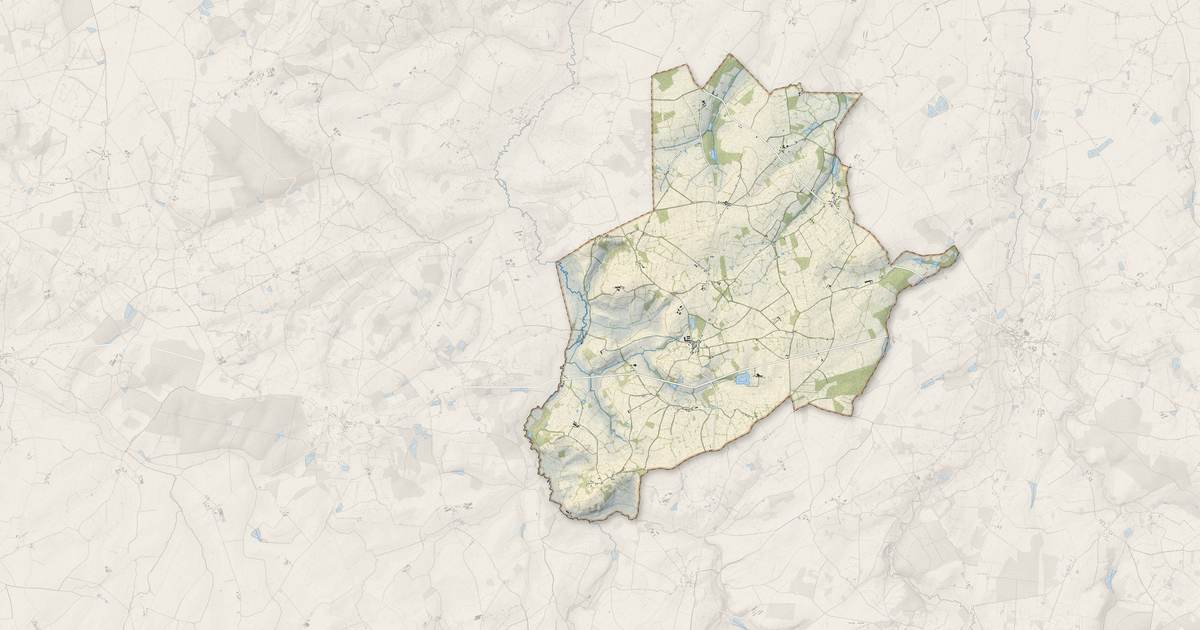 Portrait cartographique de Maisonnais : relief, eau, forêts, bâti et voies, calculés à partir des données de l'IGN