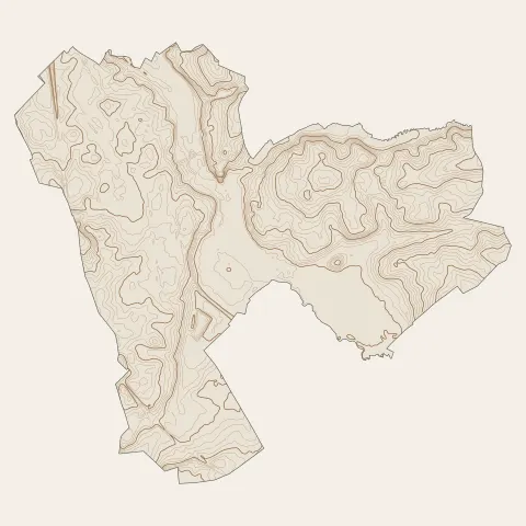 Mehun-sur-Yèvre : courbes de niveau