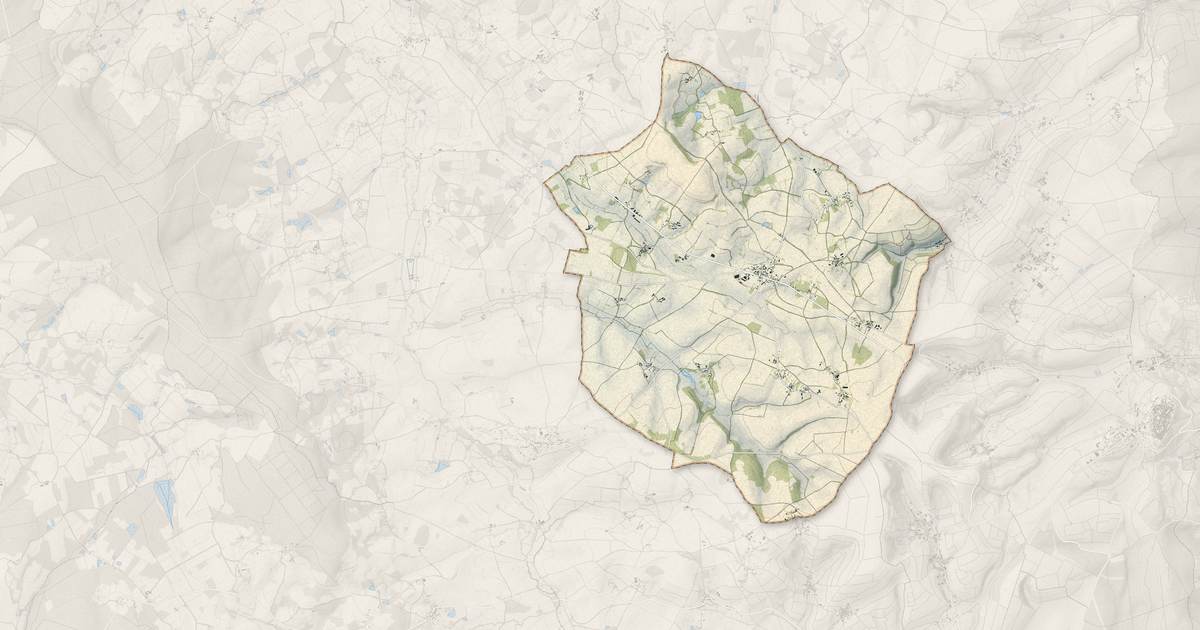 Portrait cartographique de Menetou-Râtel : relief, eau, forêts, bâti et voies, calculés à partir des données de l'IGN