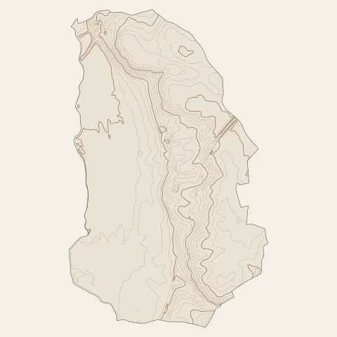 Méreau : courbes de niveau