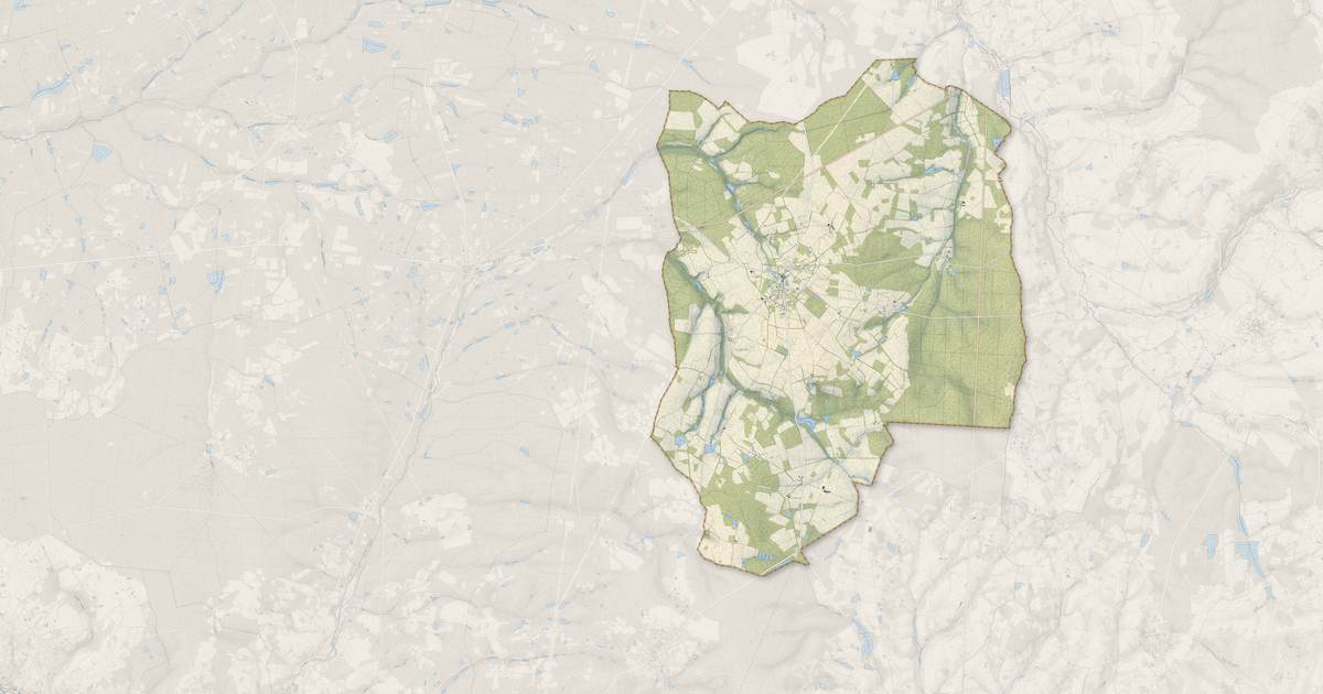Portrait cartographique de Méry-ès-Bois : relief, eau, forêts, bâti et voies, calculés à partir des données de l'IGN