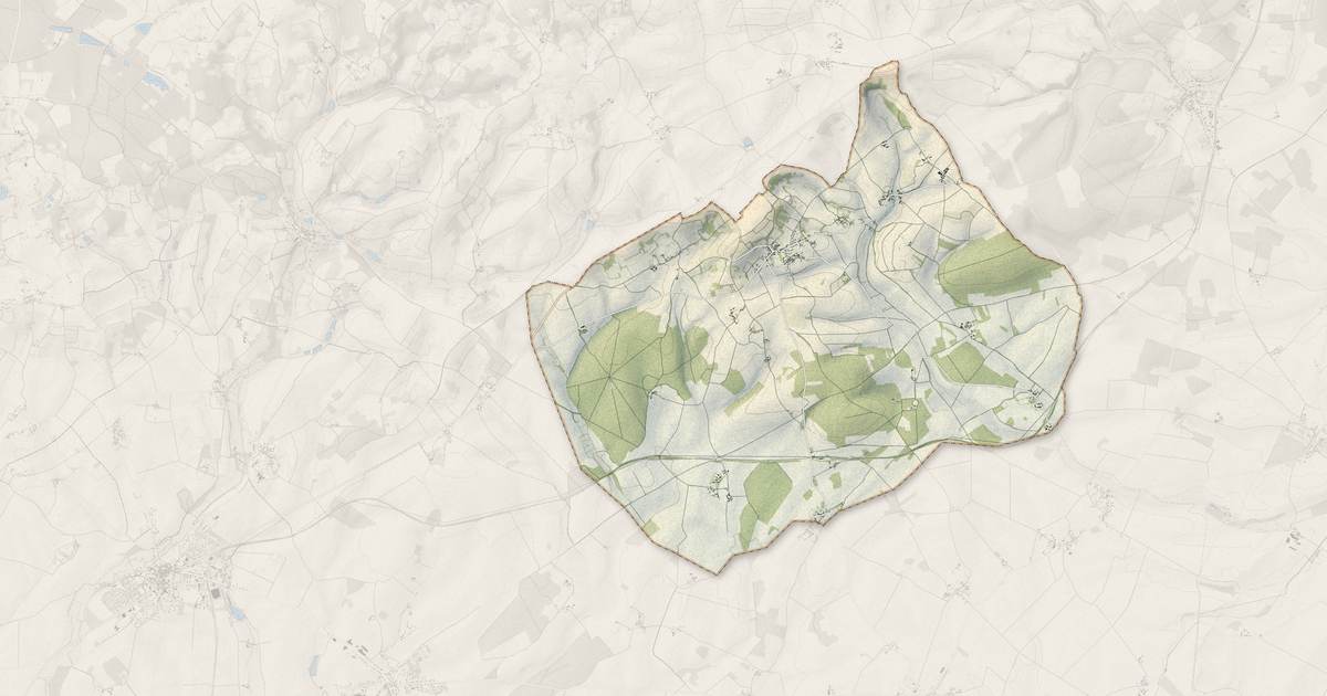 Portrait cartographique de Montigny : relief, eau, forêts, bâti et voies, calculés à partir des données de l'IGN