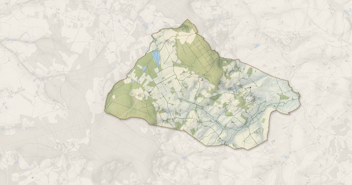Portrait cartographique de Neuilly-en-Sancerre : relief, eau, forêts, bâti et voies, calculés à partir des données de l'IGN