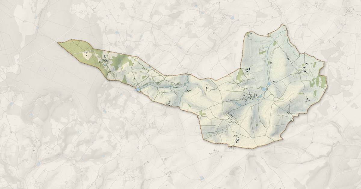 Portrait cartographique de Neuvy-Deux-Clochers : relief, eau, forêts, bâti et voies, calculés à partir des données de l'IGN