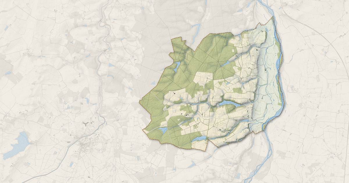 Portrait cartographique de Neuvy-le-Barrois : relief, eau, forêts, bâti et voies, calculés à partir des données de l'IGN