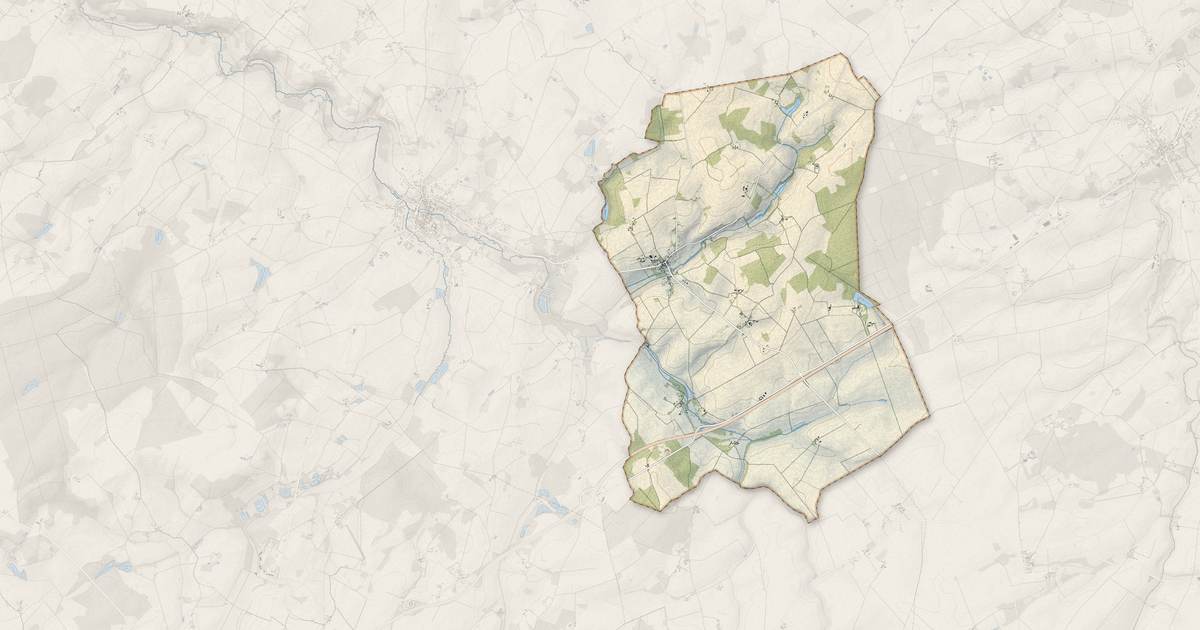 Portrait cartographique de Nohant-en-Graçay : relief, eau, forêts, bâti et voies, calculés à partir des données de l'IGN