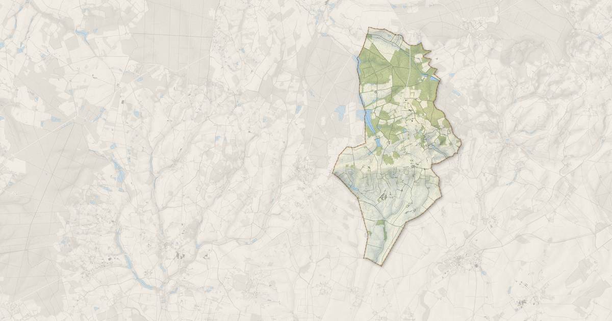 Portrait cartographique de Parassy : relief, eau, forêts, bâti et voies, calculés à partir des données de l'IGN
