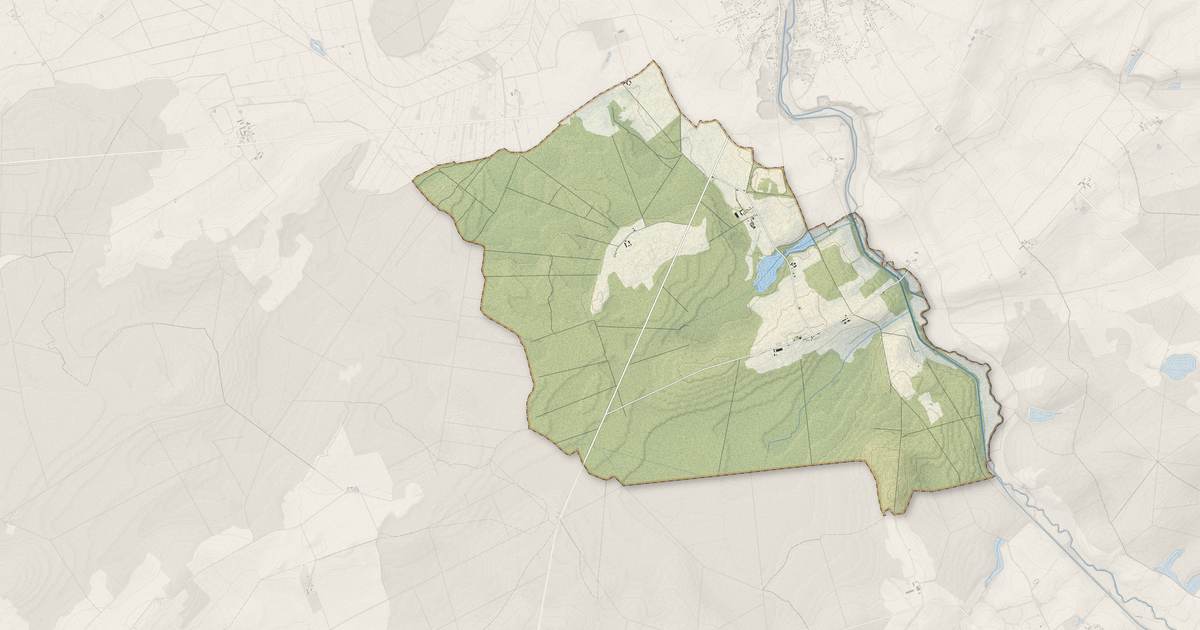 Portrait cartographique de Parnay : relief, eau, forêts, bâti et voies, calculés à partir des données de l'IGN