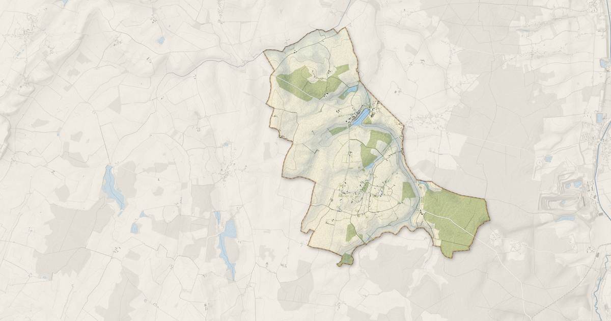 Portrait cartographique de Précy : relief, eau, forêts, bâti et voies, calculés à partir des données de l'IGN