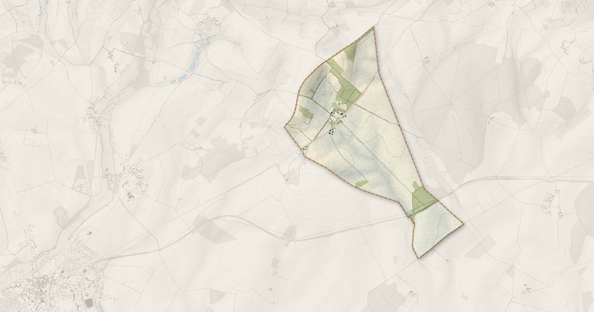 Portrait cartographique de Saint-Céols : relief, eau, forêts, bâti et voies, calculés à partir des données de l'IGN