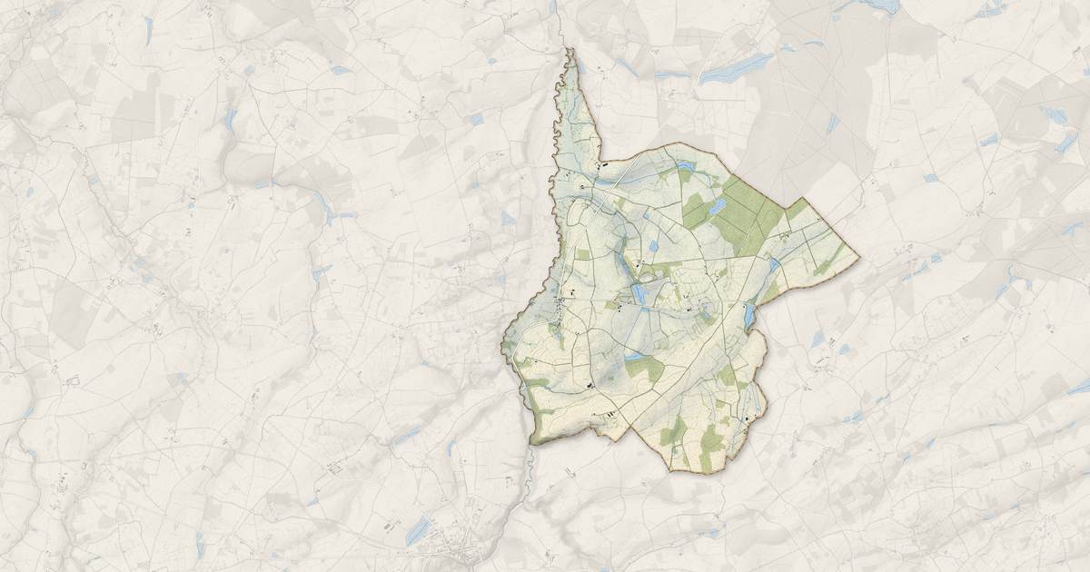 Portrait cartographique de Saint-Christophe-le-Chaudry : relief, eau, forêts, bâti et voies, calculés à partir des données de l'IGN
