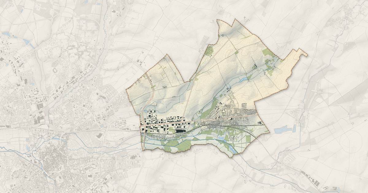 Portrait cartographique de Saint-Germain-du-Puy : relief, eau, forêts, bâti et voies, calculés à partir des données de l'IGN