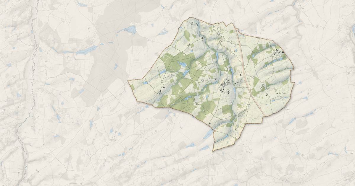 Portrait cartographique de Saulzais-le-Potier : relief, eau, forêts, bâti et voies, calculés à partir des données de l'IGN