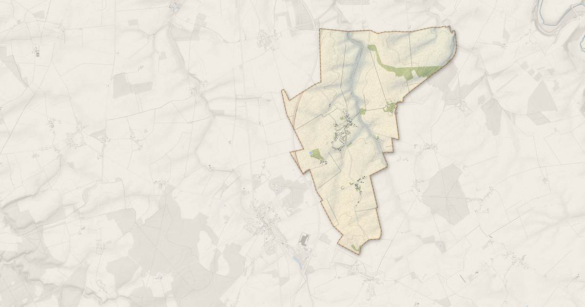 Portrait cartographique de Senneçay : relief, eau, forêts, bâti et voies, calculés à partir des données de l'IGN
