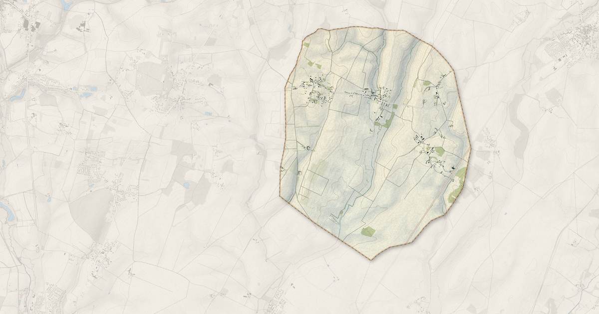 Portrait cartographique de Soulangis : relief, eau, forêts, bâti et voies, calculés à partir des données de l'IGN