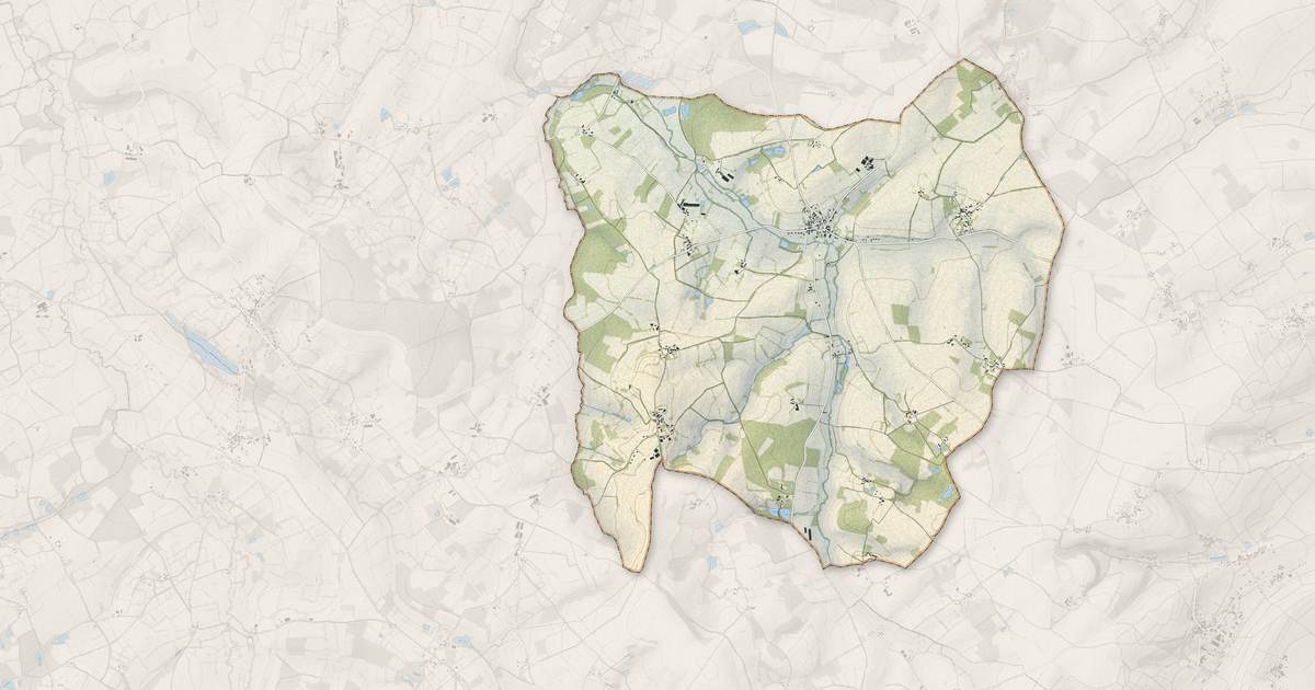 Portrait cartographique de Subligny : relief, eau, forêts, bâti et voies, calculés à partir des données de l'IGN