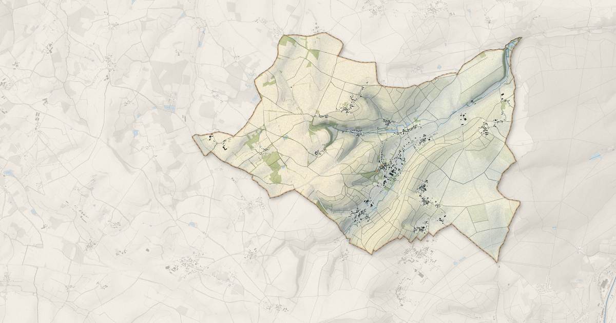 Portrait cartographique de Sury-en-Vaux : relief, eau, forêts, bâti et voies, calculés à partir des données de l'IGN