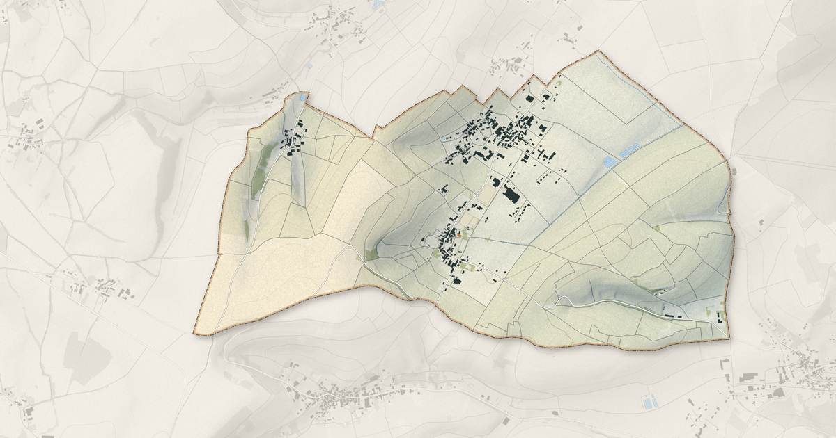 Portrait cartographique de Verdigny : relief, eau, forêts, bâti et voies, calculés à partir des données de l'IGN