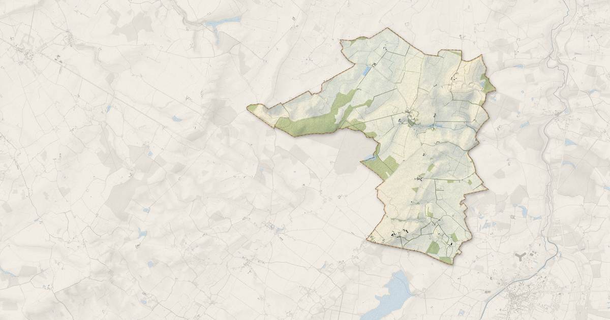Portrait cartographique de Vereaux : relief, eau, forêts, bâti et voies, calculés à partir des données de l'IGN