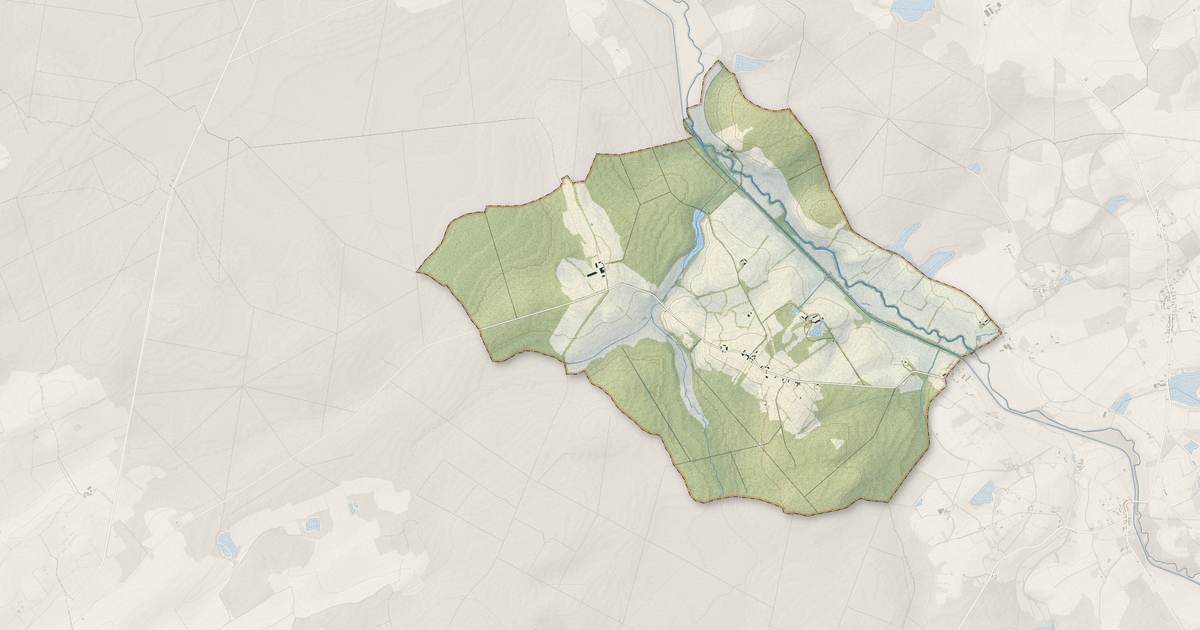 Portrait cartographique de Verneuil : relief, eau, forêts, bâti et voies, calculés à partir des données de l'IGN