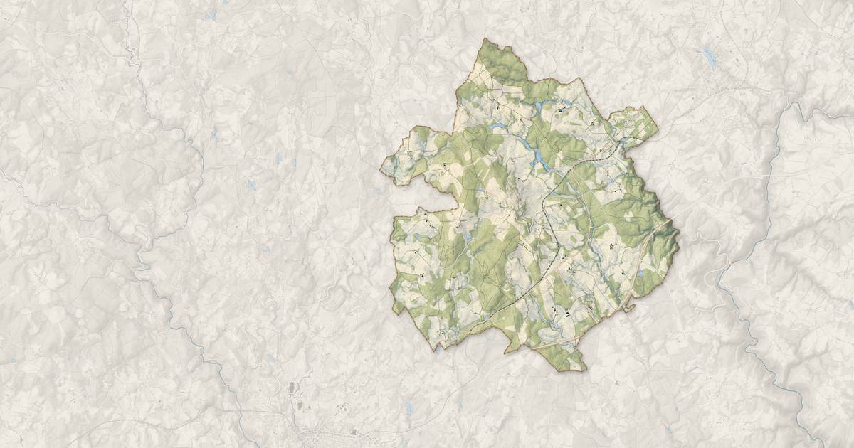 Portrait cartographique de Aix : relief, eau, forêts, bâti et voies, calculés à partir des données de l'IGN