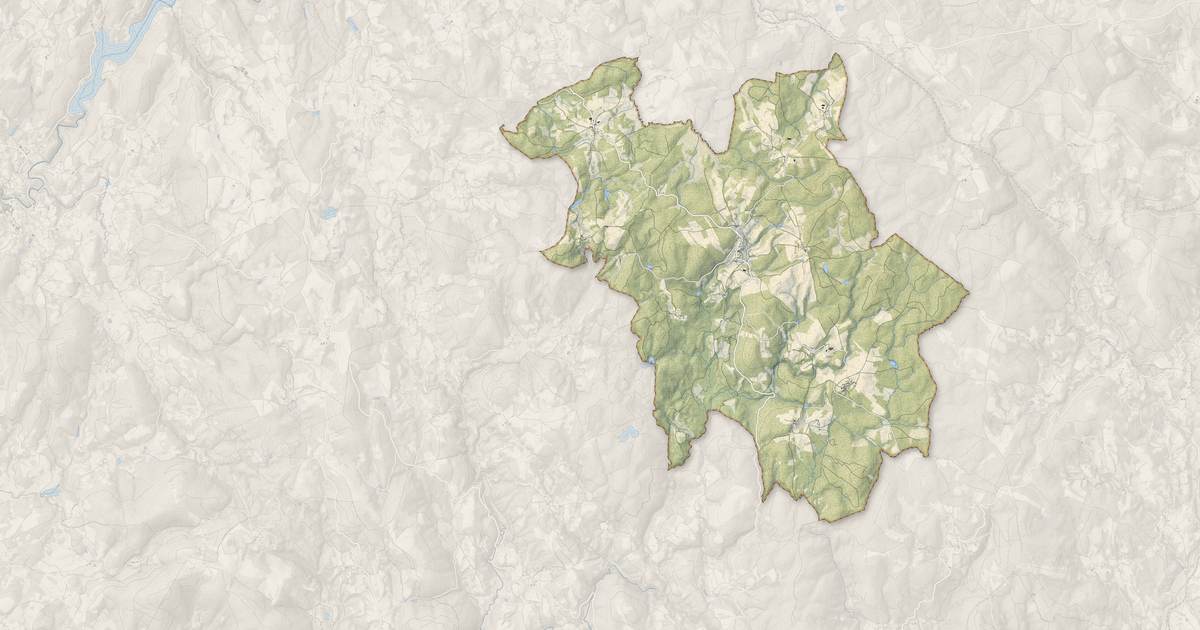 Portrait cartographique de Bonnefond : relief, eau, forêts, bâti et voies, calculés à partir des données de l'IGN
