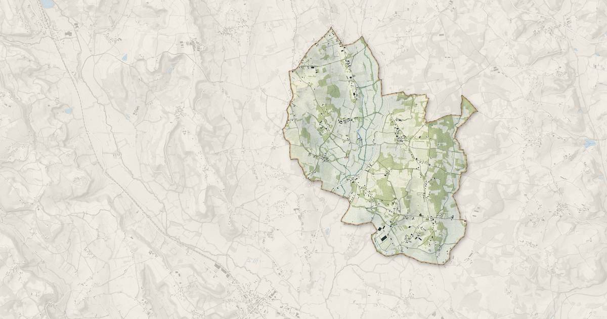 Portrait cartographique de Chauffour-sur-Vell : relief, eau, forêts, bâti et voies, calculés à partir des données de l'IGN
