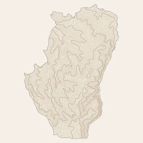 Cosnac : courbes de niveau