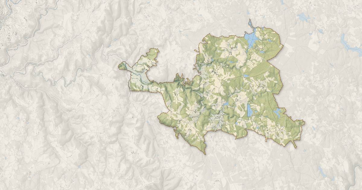 Portrait cartographique de Espagnac : relief, eau, forêts, bâti et voies, calculés à partir des données de l'IGN
