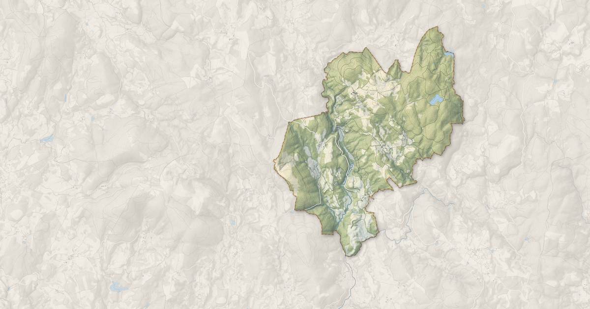 Portrait cartographique de Grandsaigne : relief, eau, forêts, bâti et voies, calculés à partir des données de l'IGN