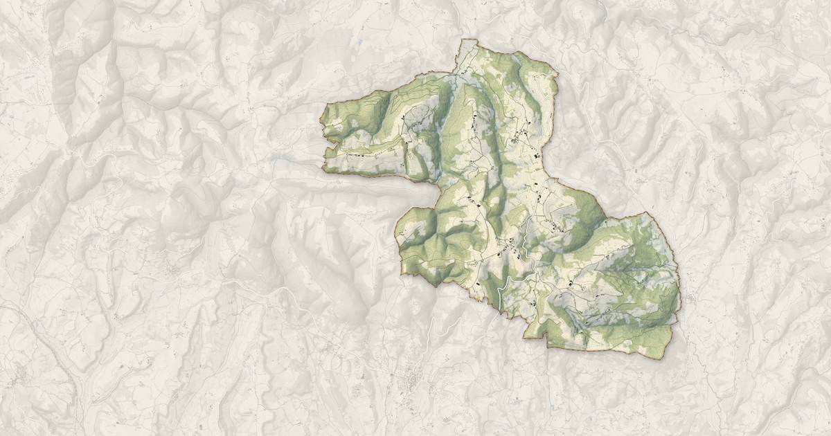 Portrait cartographique de Lagleygeolle : relief, eau, forêts, bâti et voies, calculés à partir des données de l'IGN