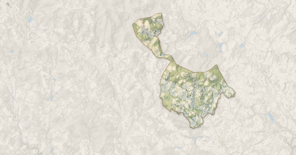 Portrait cartographique de Lamazière-Haute : relief, eau, forêts, bâti et voies, calculés à partir des données de l'IGN